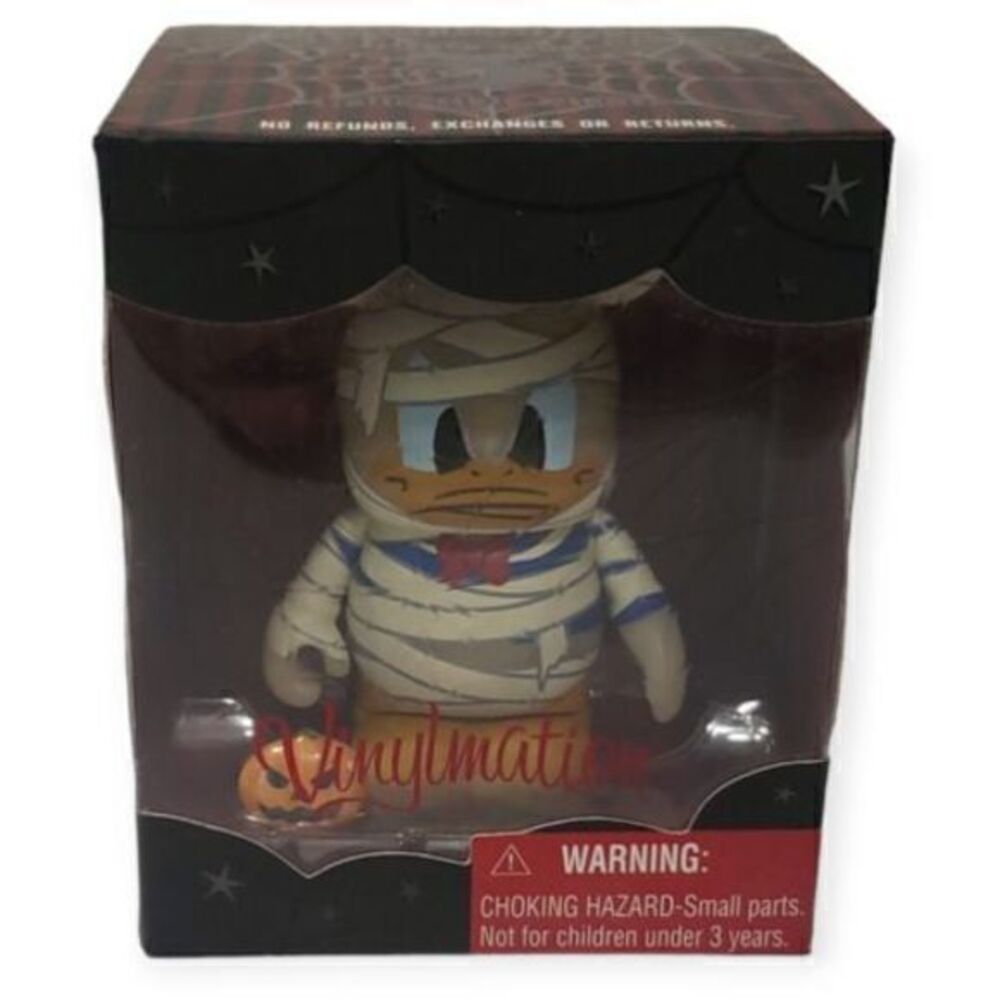 DISNEY VINYLMATION 3" JAPAN TOKYO HALLOWEEN GLOW GID MUMMY DONALD DUCK NIB 2013